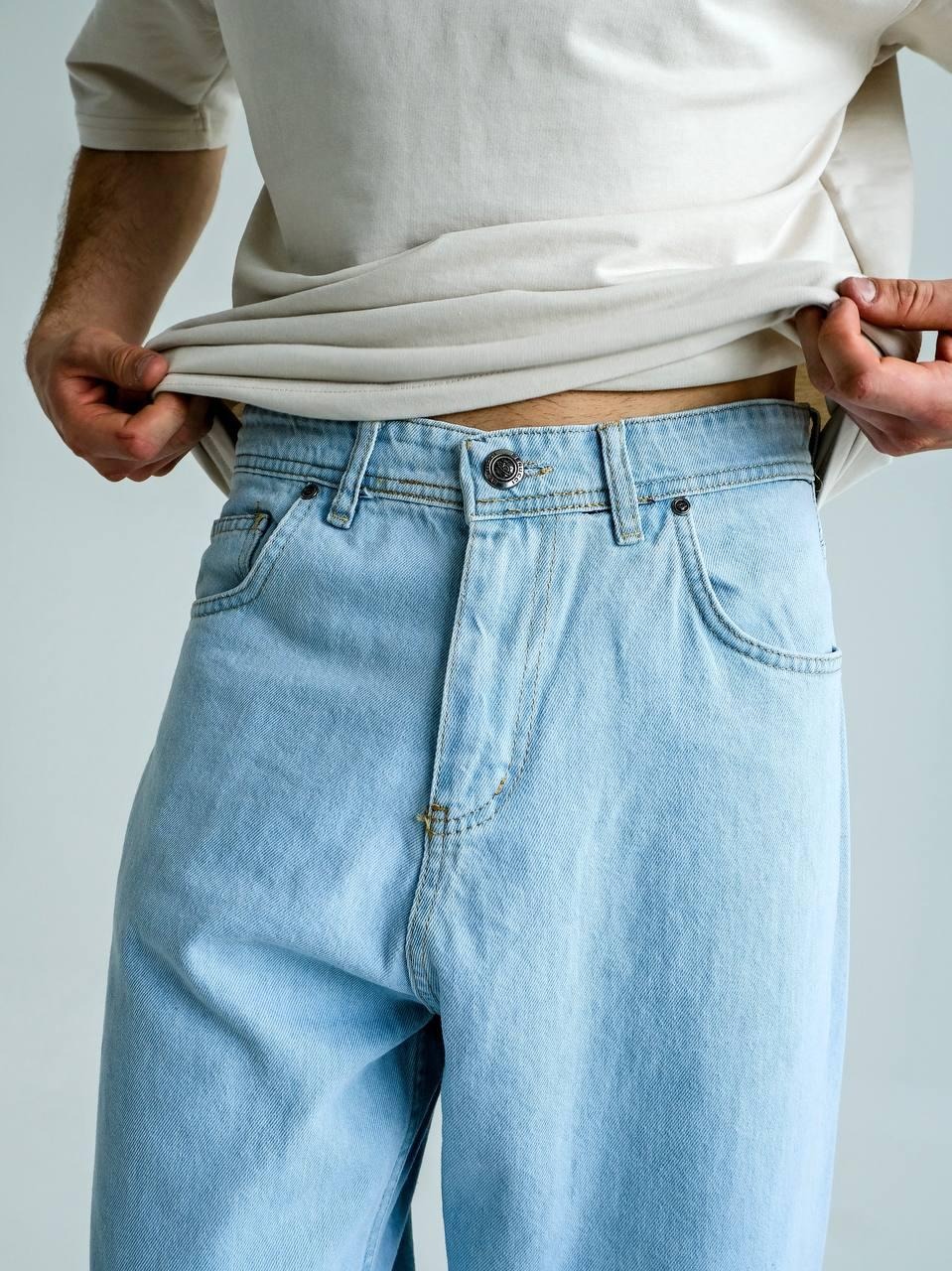 ДЖИНСИ BAGGY FIT БЛАКИТНІ